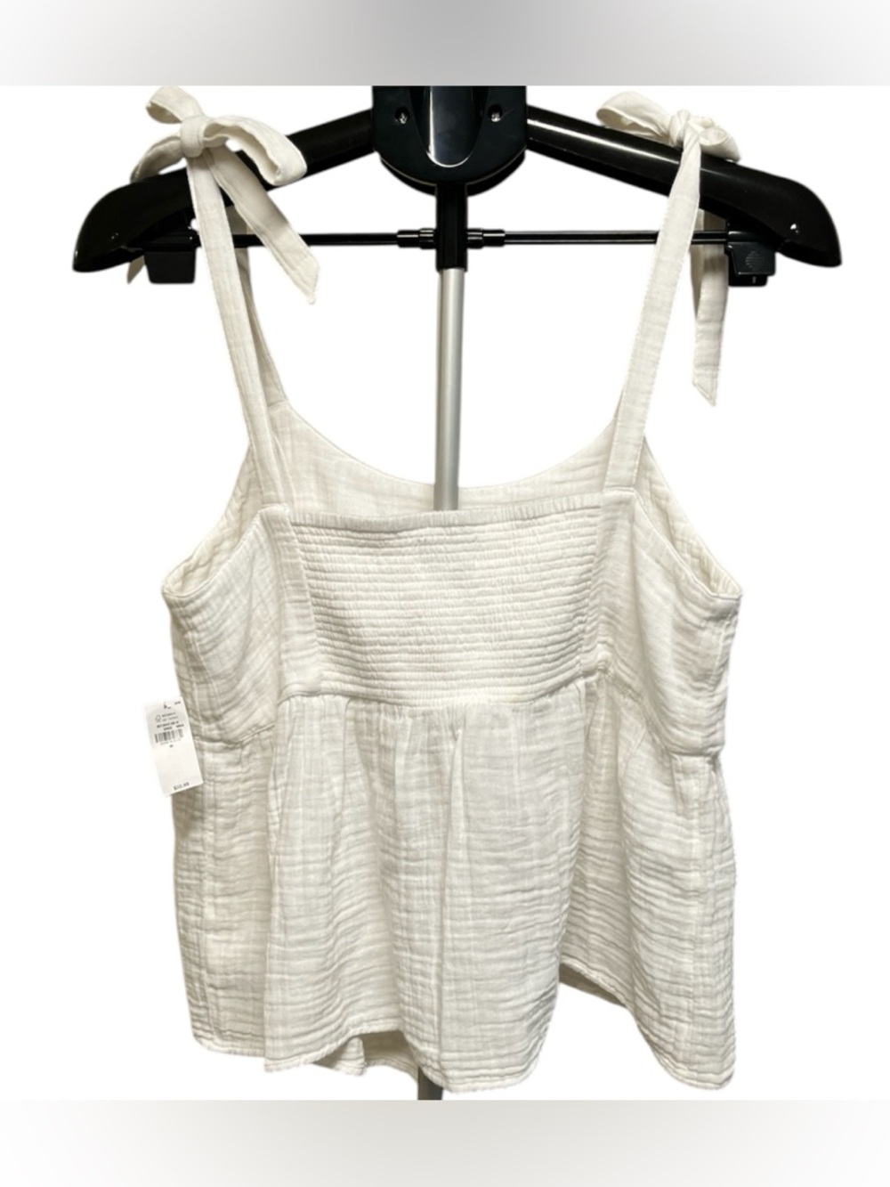 Old Navy White Tie-Shoulder Cami Swing Blouse - Picture 2 of 5